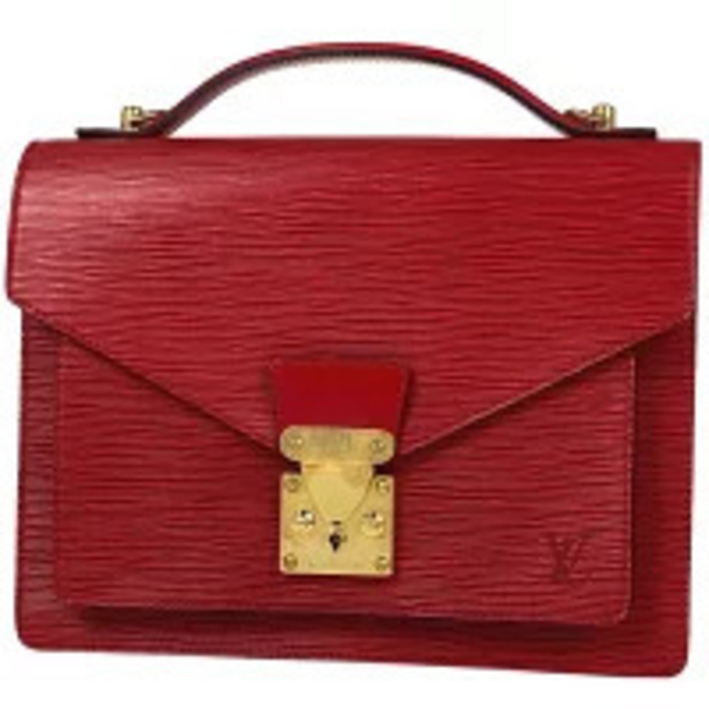 Louis Vuitton Monceau Handbag Business Bag Epi Castilian Red